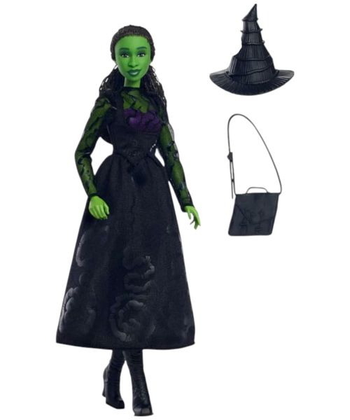 Muñeca Elphaba “Wicked” con ropa y accesorios removibles
