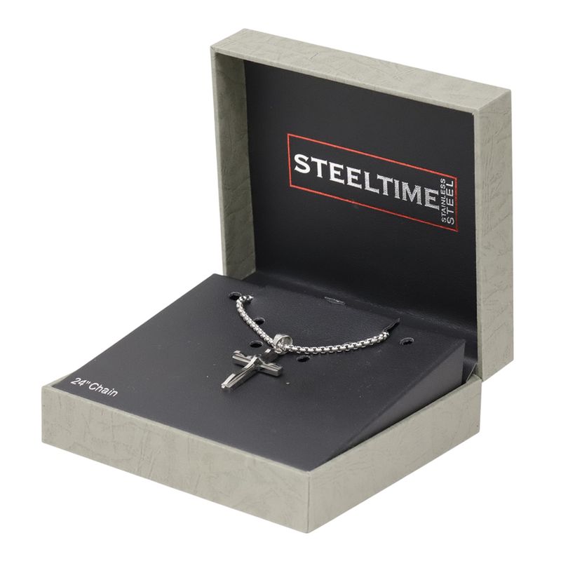 104933235-Cadena-con-dije-de-cruz-de-acero-inoxidable-plateado-2mm-24--para-hombre