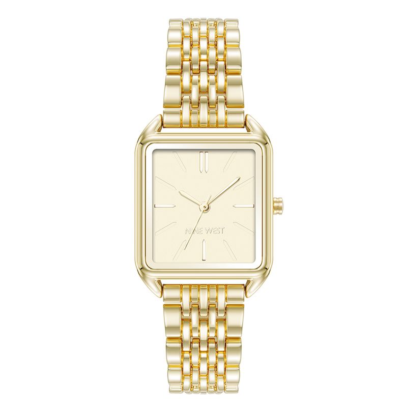 104957033-Reloj-analogo-Nine-West-de-metal-dorado-para-mujer
