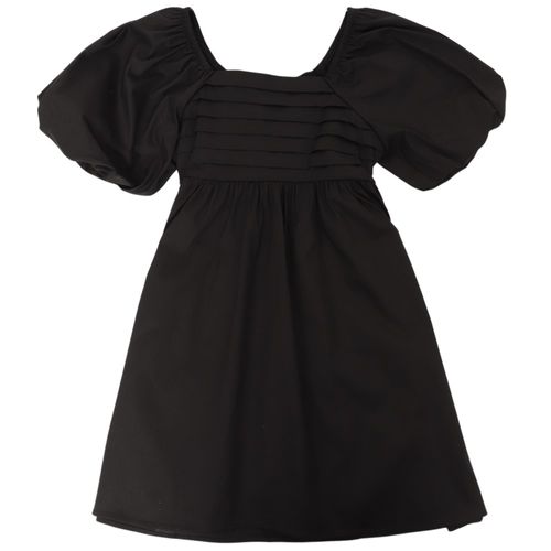 Vestido negro sólido para niña