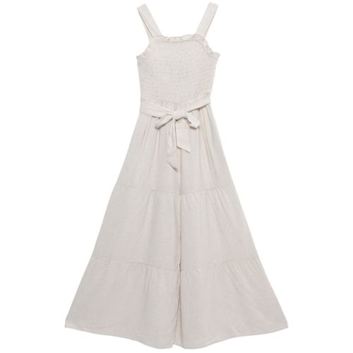 Jumpsuit beige sólido para niña