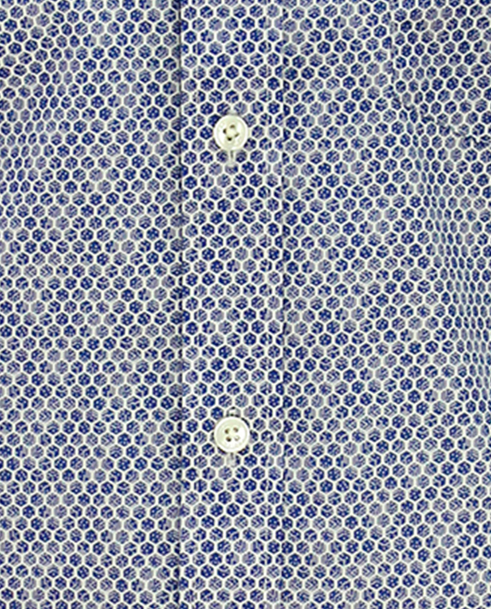 Camisa casual Carven azul estampado panal para hombre - Siman Costa Rica