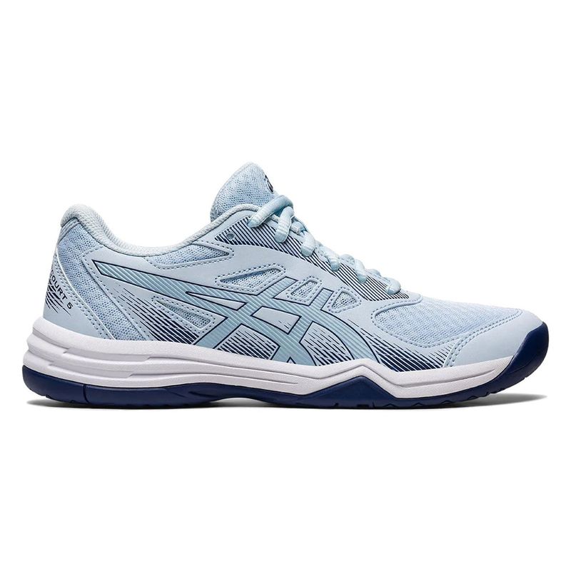 Zapato deportivo volleyball Asics Upcourt color celeste para mujer
