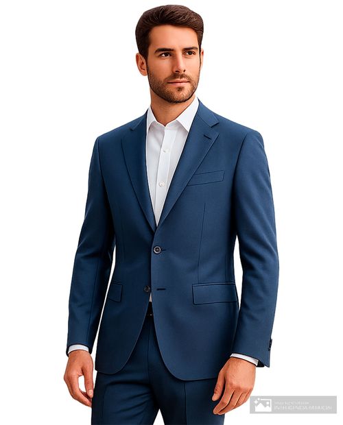 Traje slim fit Carven navy heather para hombre
