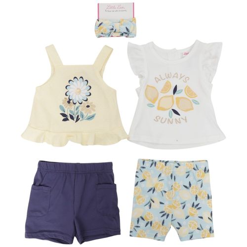 Set de 5 piezas multicolor con estampado para bebé niña
