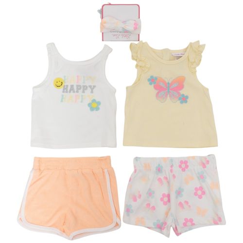 Set de 5 piezas multicolor con estampado para bebé niña
