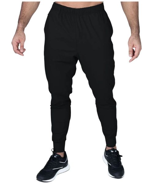 Jogger deportivo Everlast negro sólido para hombre
