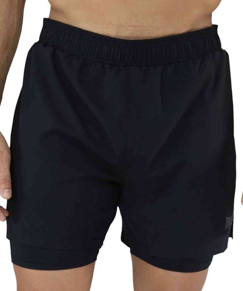 Short deportivo Everlast negro sólido para hombre