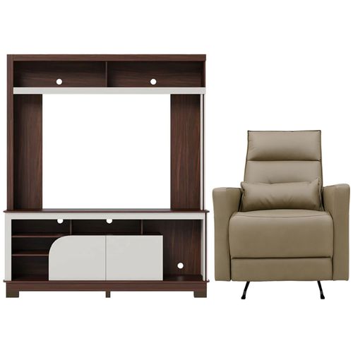 Combo Sillón individual reclinable Michael + Centro de entretenimiento para TV de 65" Belaya