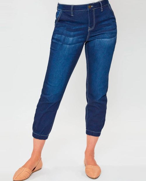 Jeans YMI jogger azul de cintura media para mujer