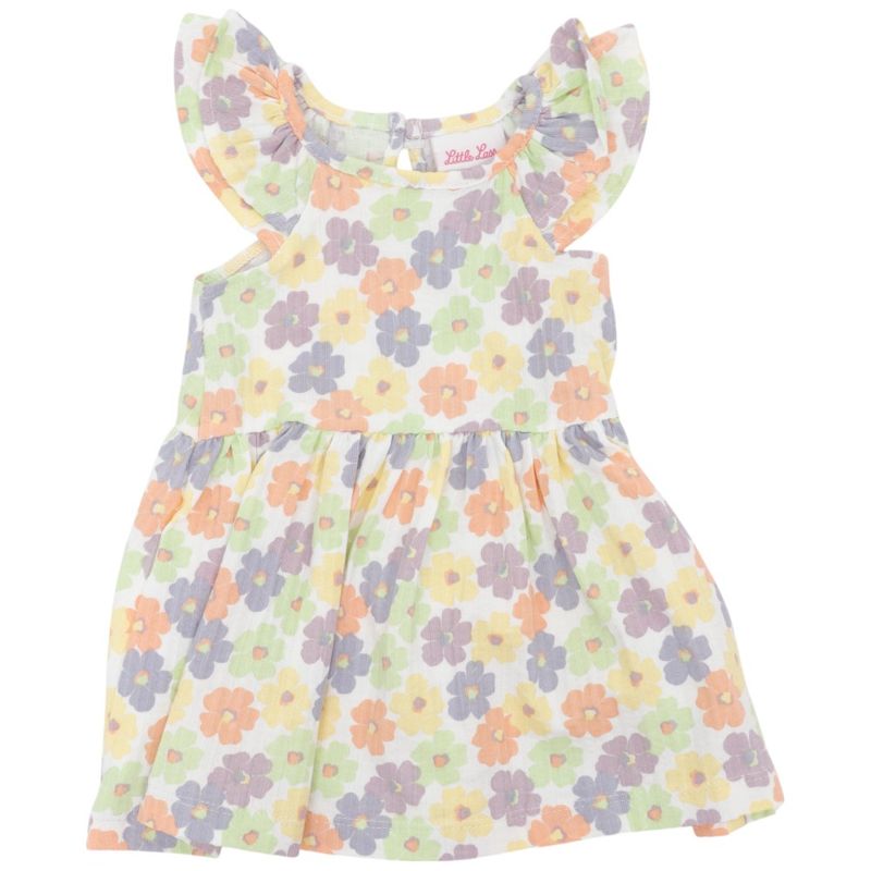 104820894-Set-de-2-vestidos-bicolor-con-estampado-floral-para-bebe-niña