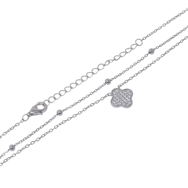 104865564-Collar-doble-con-dije-de-trebol-de-plata--2mm-16--para-mujer