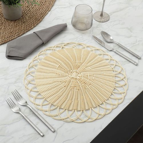 Mantel individual redondo de polipropileno para mesa 38 cm