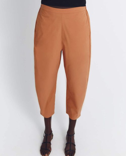 Pantalón Sfera capri anaranjado de cintura alta para mujer