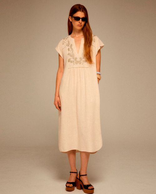 Vestido Sfera midi manga corta para mujer