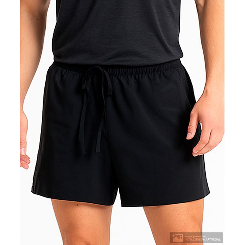 Short deportivo Teammate en negro sólido para hombre Siman