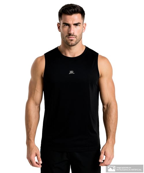 Camiseta deportiva Teammate negra con textura para hombre