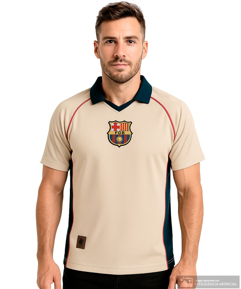 104941569-Camiseta-deportiva-FC-Barcelona-beige-color-blocking-para-hombre