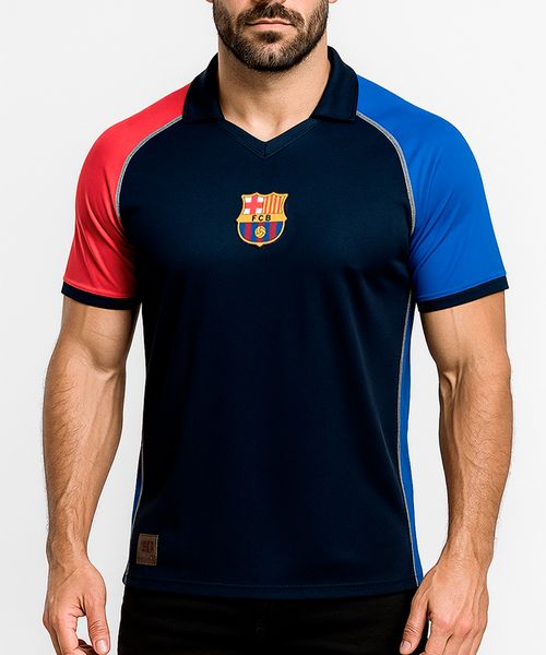 Camiseta deportiva FC Barcelona color blocking multicolor para hombre