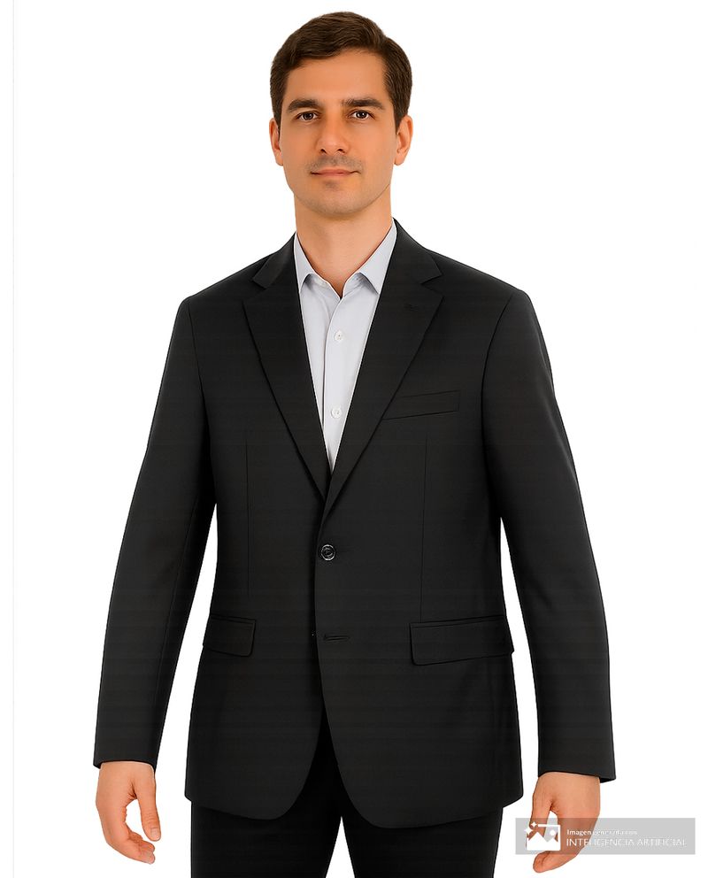 104848261-Blazer-slim-fit-Carven-negro-solido-para-hombre