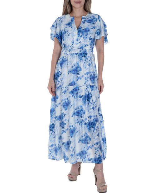 Vestido Julian And Jordan maxi estampado manga corta para mujer