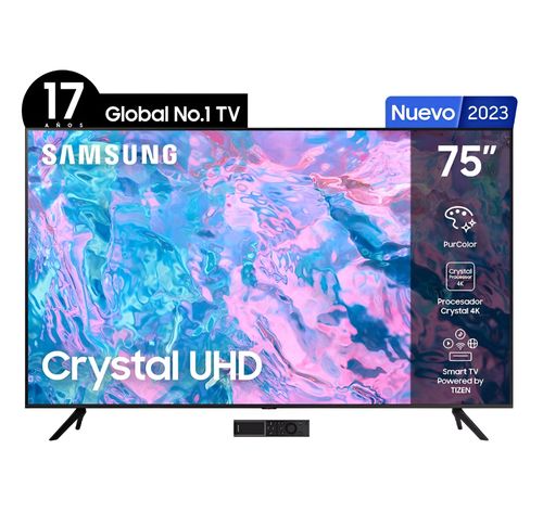 Pantalla Samsung 75" LED Crystal UHD 4K HDR10+ UN75CU7000PXPA