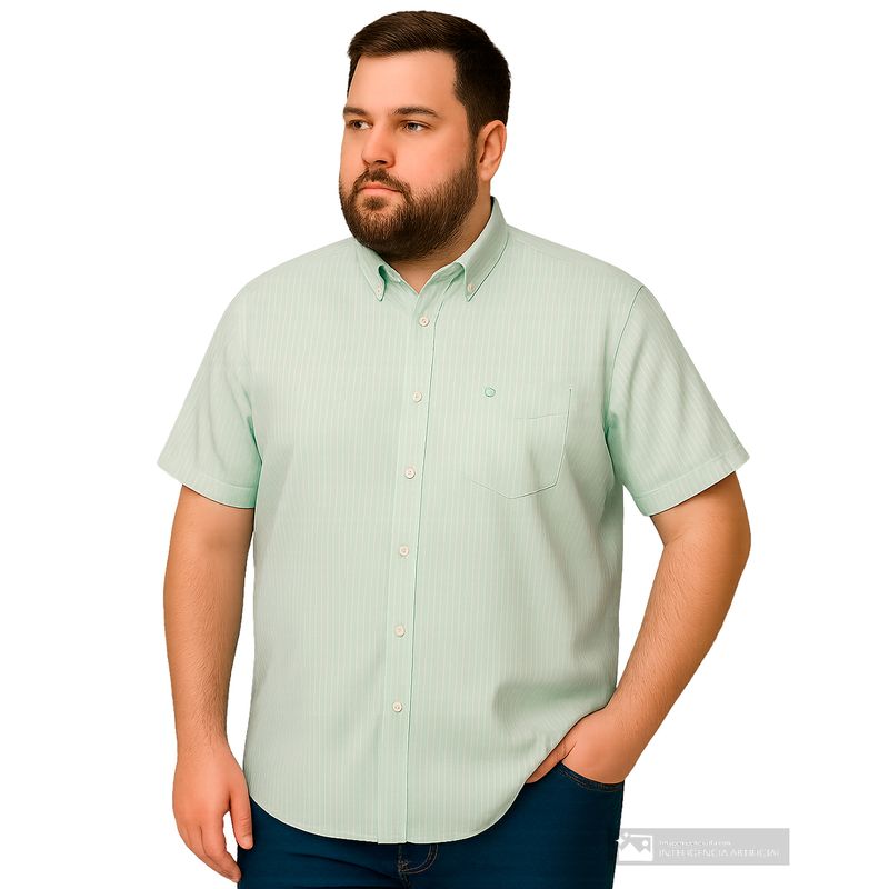 Moda Camisas Verde Menta Para Hombres Camisa Casual Oscar De La