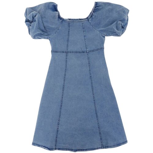 Vestido azul denim para niña