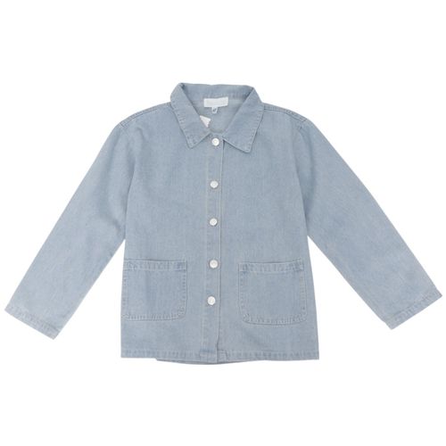 Blusa celeste denim para niña