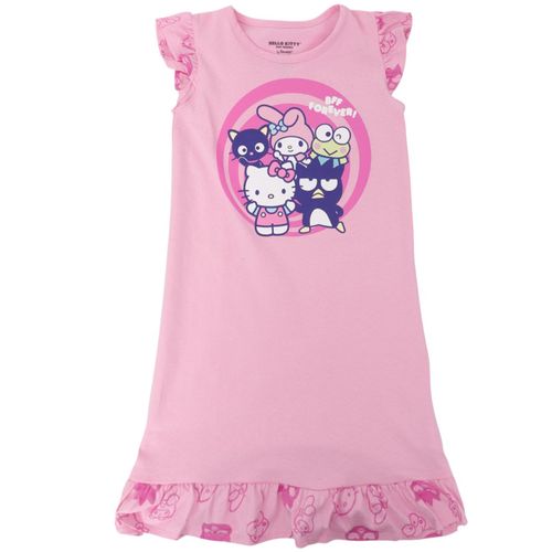 Camisón rosado con estampado de Hello Kitty para niña
