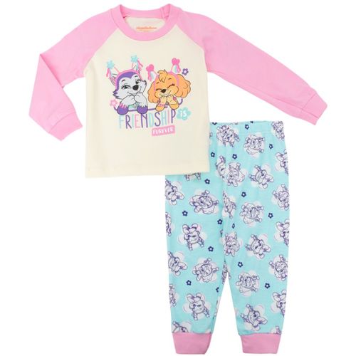 Pijama de 2 piezas bicolor con estampado Paw Patrols para niña