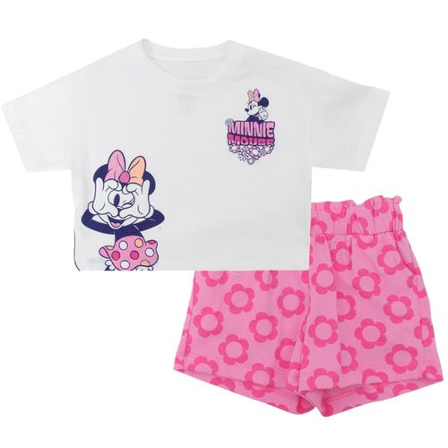 Conjunto de 2 piezas bicolor con estampado Minnie Mouse para niña