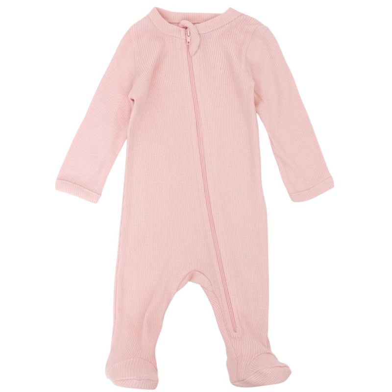 104955299-Set-de-2-pijamas-bicolor-con-estampado-floral-para-bebe--niña