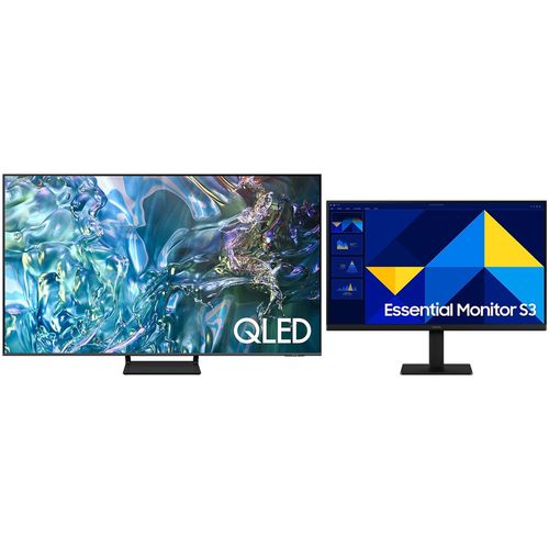 Combo TV QLED SMART 65" 4K y Monitor de 24" Essential Monitor S3 S30GD