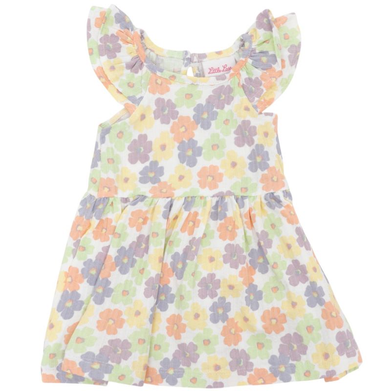 104820846-Set-de-2-vestidos-bicolor-con-estampado-floral-para-niña