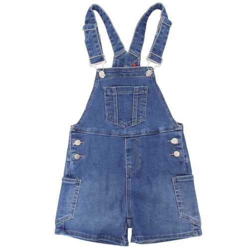 Overall azul denim sólido para niña