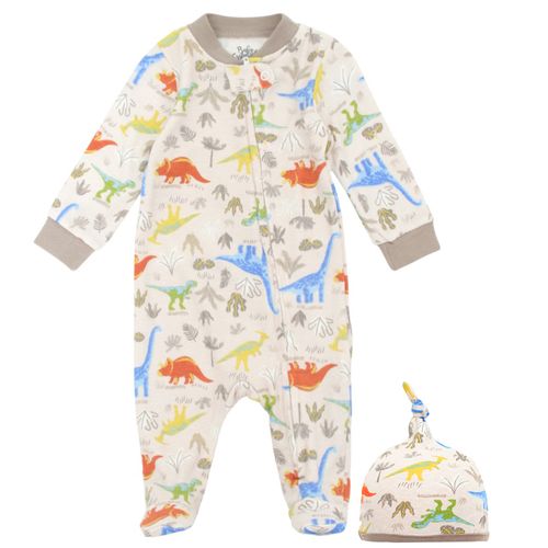 Pijama blanca con estampado de ositos para bebé niño