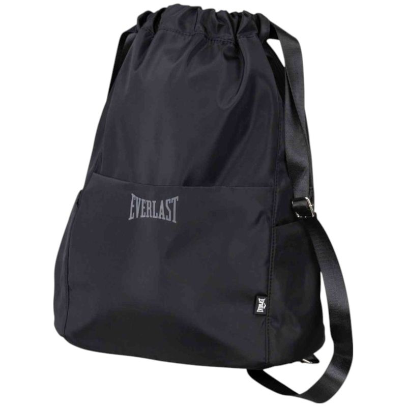 Mochila deportiva estilo morral Deluxe Arielle Everlast negra