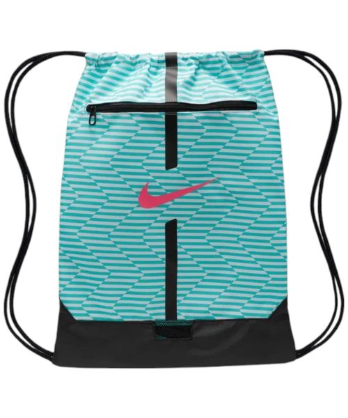 Bolso deportivo tipo morral Nike Aurora estampado verde con negro