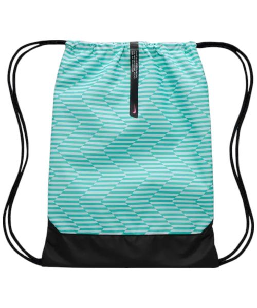 Bolso deportivo tipo morral Nike Aurora estampado verde con negro