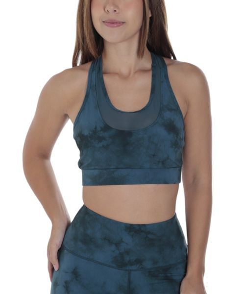 Top deportivo training Boomerang verde teñido para mujer