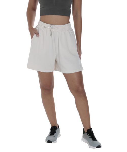 Short deportivo Boomerang ivory sólido para mujer