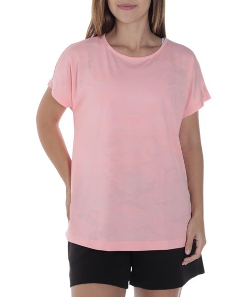 Camiseta deportiva Boomerang rosada con textura para mujer