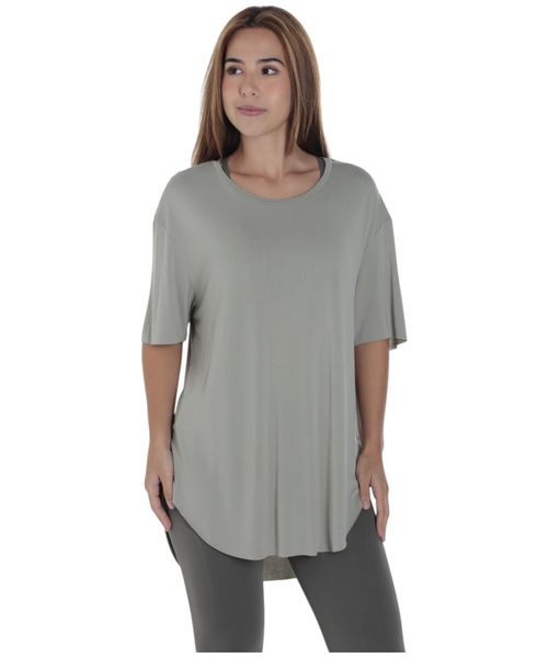 Camiseta deportiva training Boomerang verde sólida para mujer