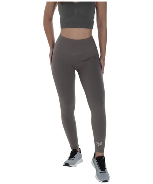 Leggings deportivo Everlast café sólido para mujer