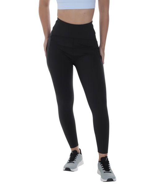 Leggings deportivo Everlast negro sólido para mujer