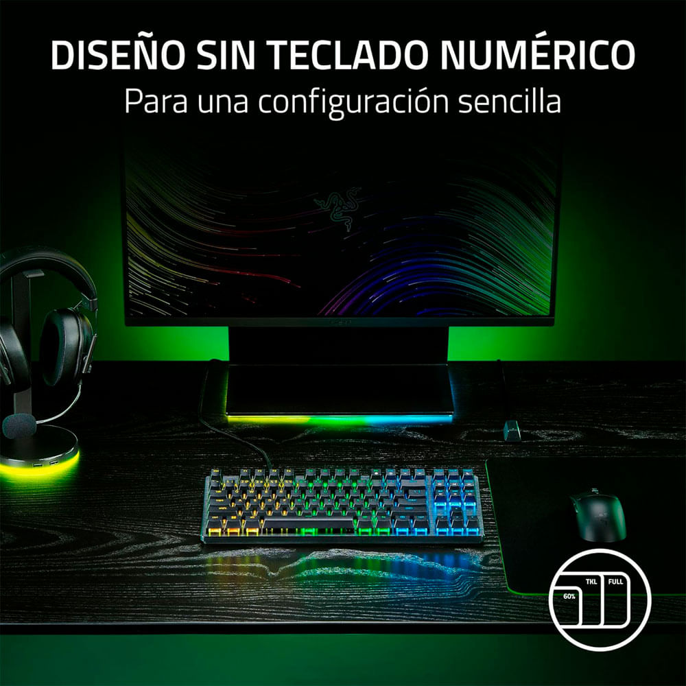 Teclado mecánico gaming Razer Huntsman V3 (Purple Switch) - Siman Nicaragua