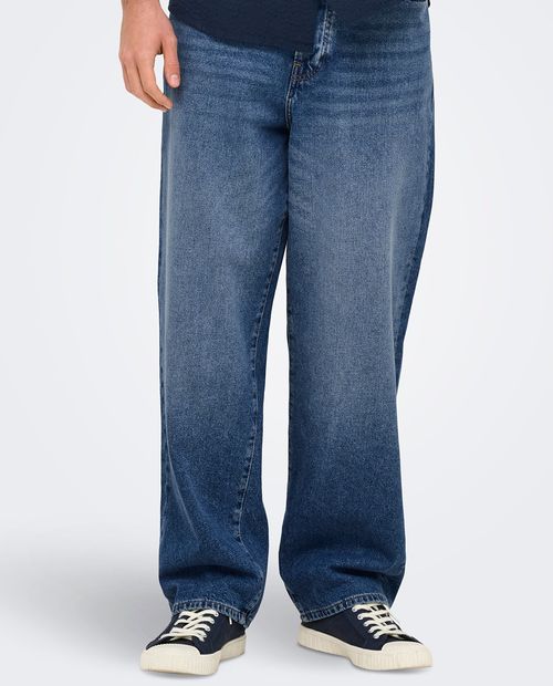 Jeans Only & Sons loose fit azul denim lavado para hombre