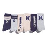 104843389-Pack-de-6-pares-de-calcetines-crew-Hurley-multicolores-para-hombre