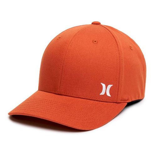 Gorra Hurley Micro Icon Flex anaranjada bordada para hombre